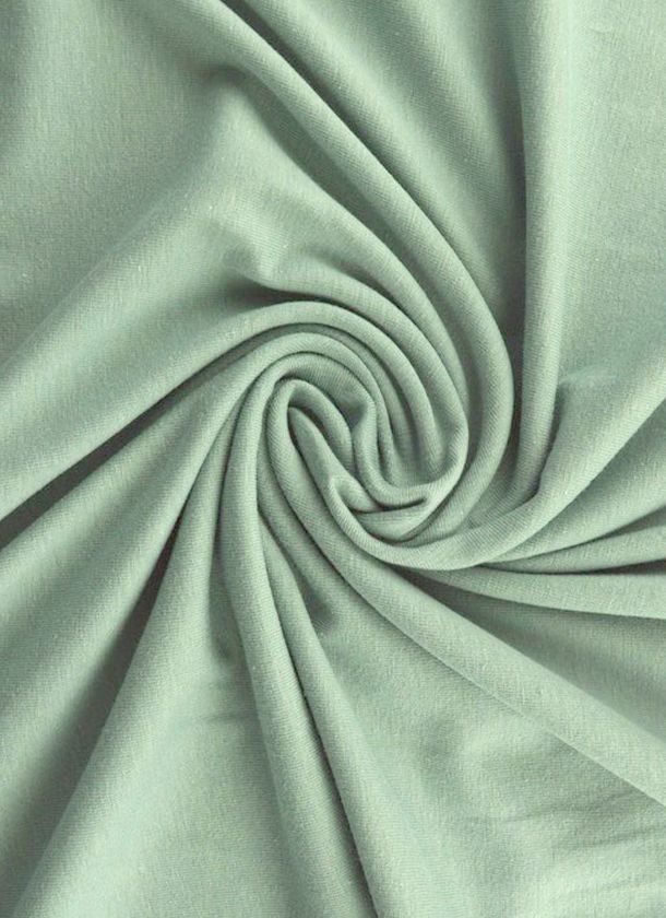 Flat lay of single jersey organic cotton fabric, 170 g/m².